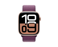 APPLE Watch 10 GPS 42mm koperta z aluminium (różowe złoto) + opaska sportowa (dojrzała śliwka) - 1278123 - zdjęcie 2